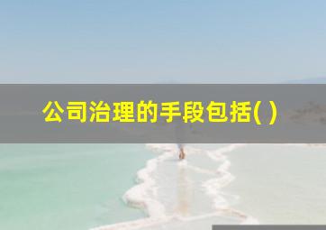 公司治理的手段包括( )